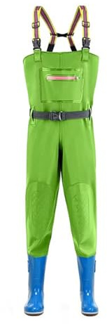 CYHTYM Watstiefel Hüftwasserstiefel für Herren und Damen, PVC-Brusthose für Angeln, Jagen, Aquakulturindustrie, Autowaschen(Green1,40 EU)