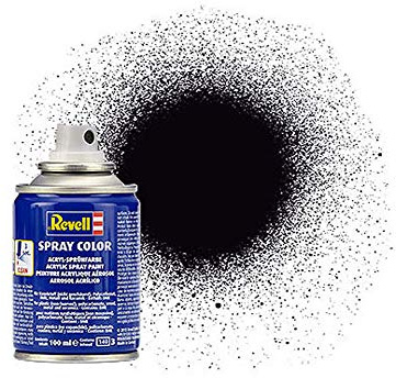 Revell 34108 Black Mat Spray Colour Paint