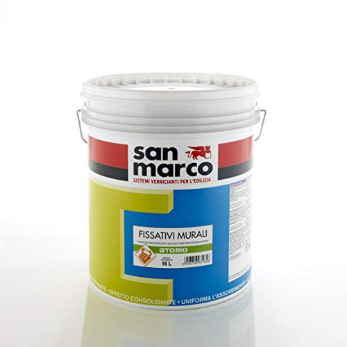 San Marco ATOMO Fissativo murale inodore per esterni e interni, colore: Trasparente, size: 15 lt