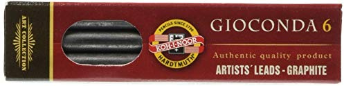 KOH-I-NOOR Mine in grafite per matita meccanica 6B, diametro 5,6 mm, 80 mm