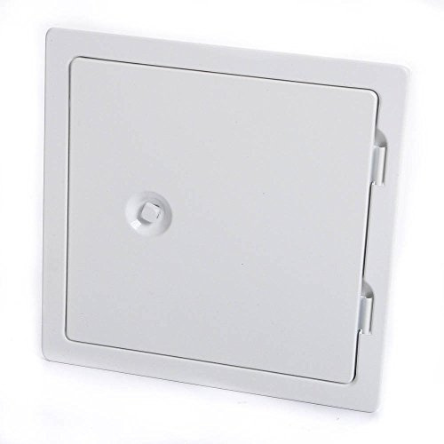 rg-vertrieb Kamintür Reinigungstür Revision Schornstein Edelstahl Putztür Weiss Stahl 2 Größen (Weiß 14x14cm)