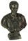 Veronese Estatua de Busto de Julio César con Acabado de Bronce