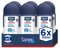 Sanex Men Active Control Desodorante Roll-On para Hombre, Pack 6 Uds x 50 ml, Protección 48H, Antitranspirante, Anti Irritación, 0% Alcohol, Combate el Mal Olor, Larga Duración
