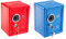 Idena 50035 - Spartresor, 120 x 100 x 160 mm, rot, mit Schlüssel und mechanischem Zahlenschloss & 50036 - Spartresor, 120 x 105 x 160 mm, blau, 1 Stück