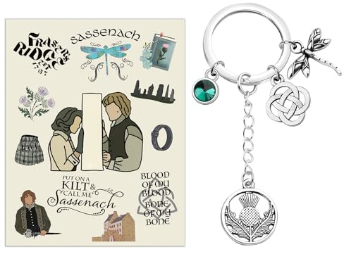 KUIYAI Portachiavi Sassenach Scottish Gift Sassenach TV Show ispirato regalo per fan di Sassenach, Outland Kr Regno Unito, S