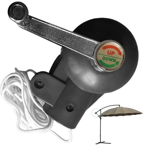 Blogiiup Poignée de manivelle du Parapluie du Patio, dia..Pièdes de Remplacement de poignées détachables de 43 mm, Accessoire de Parapluie Rotatif Lourd pour Parasol extérieur