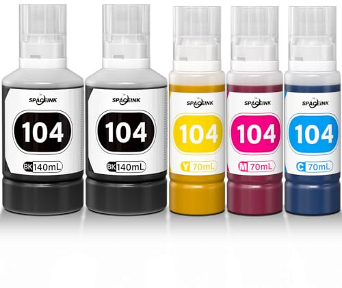 Inchiostro 104 Multipack compatibile per Epson 104 inchiostro ET-2820 ET-4800 ET-2870 ET-2810 ET-2862 ET-2826 ET-2856 ET-4810 ET-2811 ET-2812 ET-2814 ET-2814 Et. T-2815 Stampanti ET-2821 ET-2710 ET