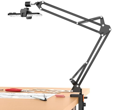 UBeesize Overhead Phone Mount, Flexible Webcam Arm with Phone Holder and Ball Head, Overhead Tripod for Phone Drawing Live Streaming Cooking Flat Photography