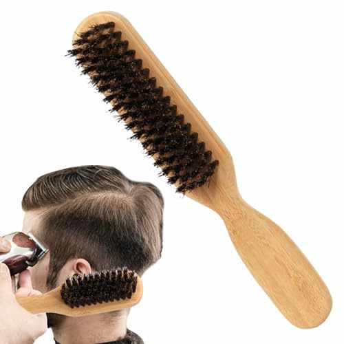 Skäggkam för män skäggplattång - ergonomiskt handtag av hög kvalitet - mjuk upptrassling slät bårbe exakt styling | mångsidigt hårvårdsverktyg för bårbe, mustaschborste, b