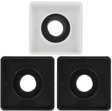 SHINEOFI 3pcs Square Microphone Flag Station Set with Abs and Sponge Material, Easy Installation and Enhanced Mobility, for Studio Equipment Supplies and Professional Interviews