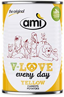 AMI Dog Yellow - Cibo Umido per Cani 100% proteine vegetali (12x 400g)