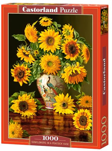 Castorland C-103843-2 Sunflowers in a Peacock Vase, 1000 Teile Puzzle, bunt