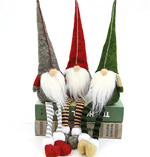 BWFY 3pcs New Christmas Decoration Long Legs Rudolph Doll Christmas Children Gift Hotel mall Window Decoration