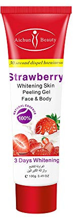Aichun Beauty Milk Exfoliating Dead Skin Facial Purify Body Cleaning Peeling Gel Cream 100g (STRAWBERRY)