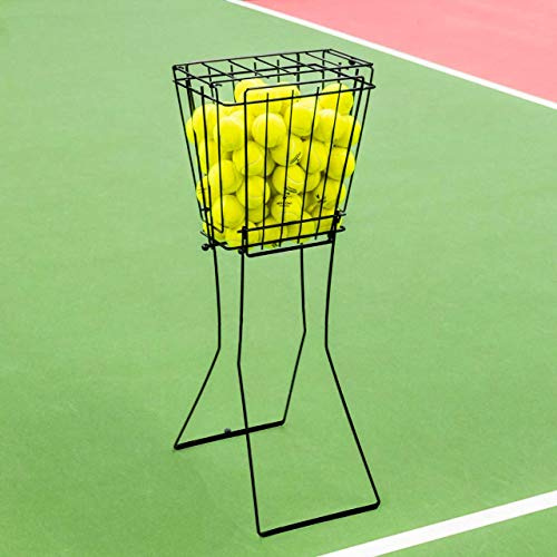Vermont Tennis Ball Basket & Hopper [72 Ball Capacity] – Easy Tennis Ball Storage & Collection