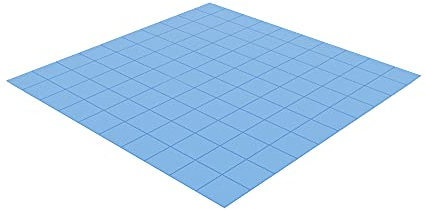 ADWITS 100 Stück 10x10x1mm wärmeleitende Silikonpads, weiches Kühlpad für GPU LED PSU TV DDR Modul IC Chipsatz -Blau