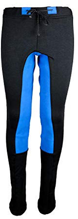 MS-Trachten Kinder Reitleggings Leni REIT schwarz/Royalblau Jogginghose Reithose Vollbesatz … (158/164)