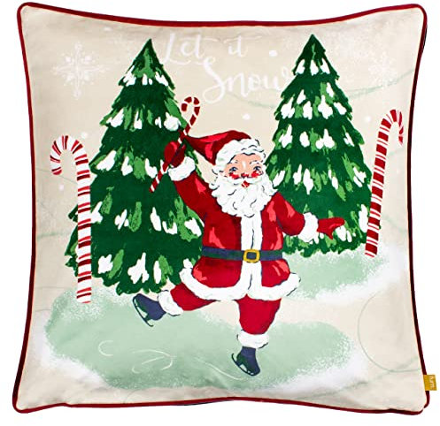 furn. Jolly Santa Let It Snow Kissen mit Federfüllung