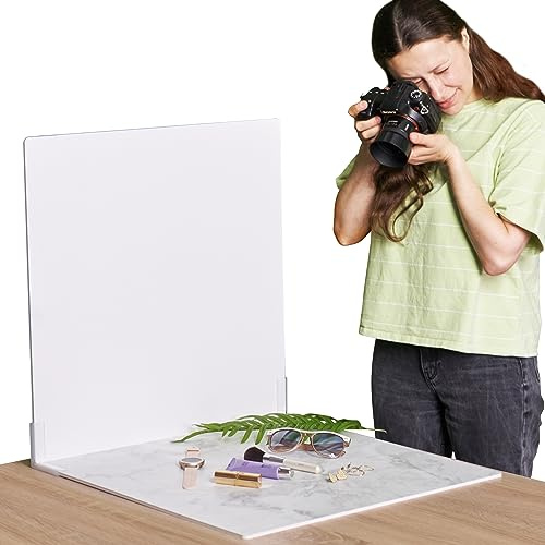 2-Pack Foto Bakgrundstavla | Realistisk Fotografibakgrund | Matfotografi Bakgrund | Ytreplikor | Produktfotografibakgrunder | Marmor & Vit| Platt Liggande Bakgrund | Stor