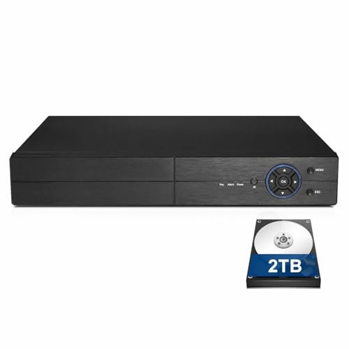 NANO BOX 5MP 8 Channel CCTV DVR With 2TB Hard Drive 5-in-1 Hybrid Digital Recorder HD BNC Imputs Supports AHD TVI CVI CVBS, Analog Cameras And IP Cameras (8CH - 2TB HDD)