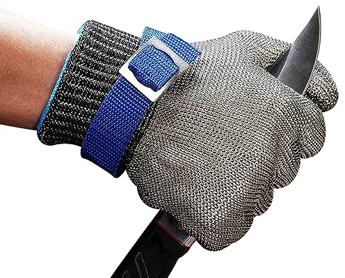 SUJAYU Cut Resistant Gloves, Level 9 Stainless Steel Cut Proof Gloves Cut Resistant Work Gloves, Kitchen Glove for Cutting (XS)