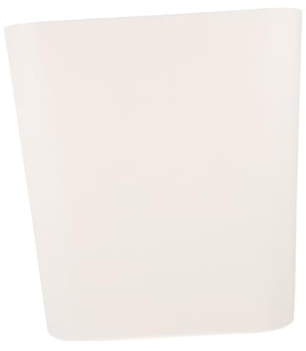 QTTYREV Mülleimer, Kleiner Abfallkorb, Nachttisch-Mülleimer, Mülleimer, schmaler Platz, Mülleimer, Eimer, Box, quadratisch, Kunststoff, Büro, weiß