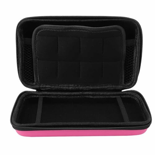 Topiky Spielekonsolen-Tragetasche für 3DS für den Neuen 3DS XL für den Neuen 2DS XL, Spielekonsolen-Tragetasche mit 8 Spielsteckplätzen Im Inneren, 3DS Gamepad-Schutz (PINK)