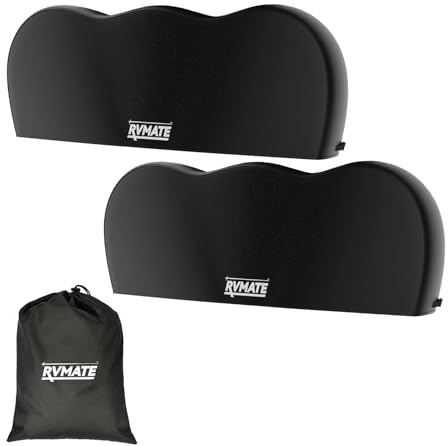 RVMATE Triple Axle Tire Covers, RV Tire Cover (2 Pack) Fits 30-32 Diameter Tires, Waterproof Anti-UV Wheel Covers RV Accessories for Truck/Trailer, Black