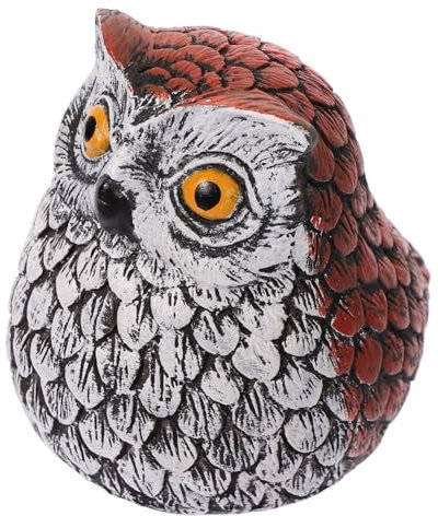 Abaodam Eulen-schlüsselversteck Für Außenbereich Schlüsselbox in Steinähnlicher Form Künstlicher Tier-schlüsselhalter Dekoratives Gartenschlüsselversteck Wetterfeste Schlüsselstatue