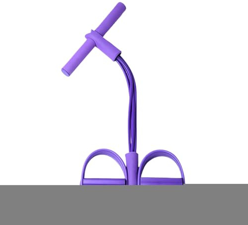 Bandes de Résistance Fitness - 4 Tubes avec Pédale de Traction pour Chevilles et Bandes d'Étirement,Équipement de Flexibilité avec Poignées pour Voyage Maison Étirement des Bras et Jambes