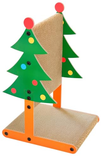 MEEYUU 50 CM High L Shaped Cat Scratching Board, Cardboard Cat Scratcher for Indoor Cats, Scratching Board Pad Cardboard Wall & Corner Furniture (30L x 24W x 50H CM)