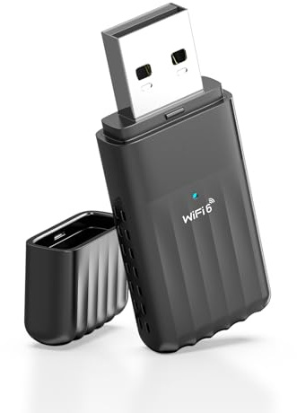WONLINK 2 in 1 USB Bluetooth Adapter for PC, AX900 2.4G/5G Dual Band & Bluetooth 5.3 WiFi 6 Adapter for Desktop PC, Wireless Network Adapter with Built-in Driver for Windows 10/11, AP Mode (NA1605)