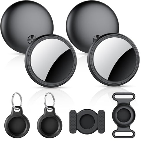 Air Tracker Tag-4 Pezzi, Smart Tag Compatibile con Apple Find My (Solo IOS), Bluetooth Localizzatore per Portafogli, Chiavi, Bagagli, Zaini, 100dB Bip, IP68 impermeabile, Batteria Sostituibile