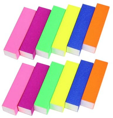 TOGEVAL 12 Piezas Limas De Uñas Bloques De Esponja Para Manicura Herramientas Para Limar Uñas Para Salón