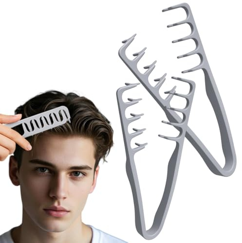 Peine Texturizador para Cabello - Aumenta Volumen en Raíces y Moldea Flequillo, Peinado Rápido para Textura y Cuerpo, Hombres y Mujeres (2 Unidades)