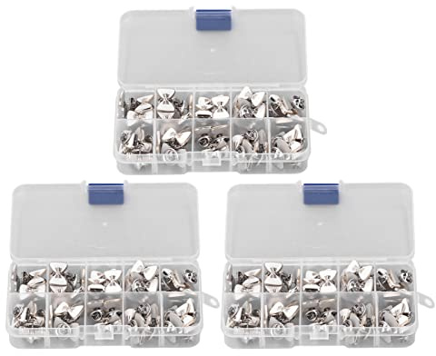 150 botones sin coser con cajas de almacenamiento, botones en forma de lazo de plástico y hierro para blusas, vestidos, cárdigans, alfileres de modestia anti espacios para uso