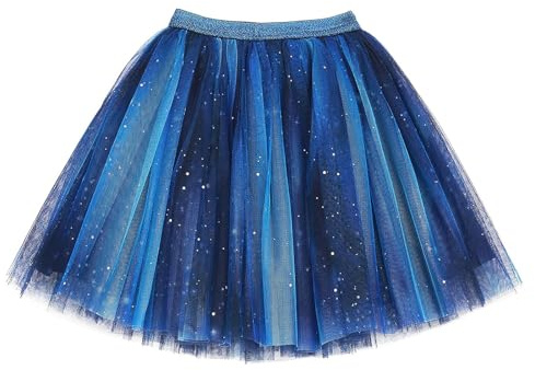 Jupe en tulle pour enfants et filles - Jupon à paillettes - Danse - Jupe de princesse brillante - Mini jupe tutu à paillettes - Avec taille élastique - Jolie et douce