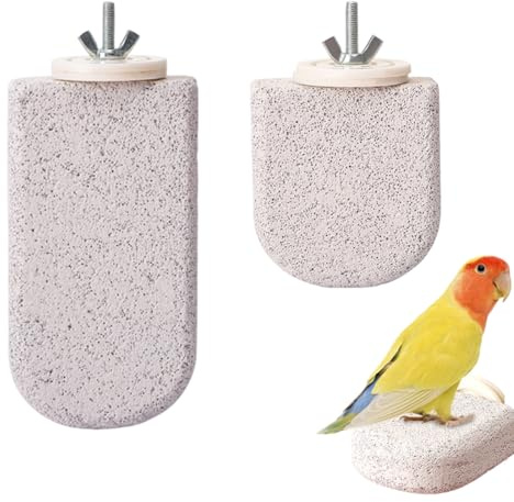 AEUXZA 2 Pezzi Molletta per Osso di Seppia Uccelli, Clip Porta Frutta e Verdura per Gabbia, Supporto Cibo Robusto per Pappagalli, Canarini, Cocorite, Accessori Voliera