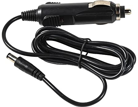 HQRP 2.1mm x 5.5mm Car Charger fits TVs, Radio, Boombox, Handheld Scanner, Radar Laser Detector, Portable DVD Player, Speakers GPS with A Cigarette Lighter Socket 12-Volt Vehicle Power Adapter