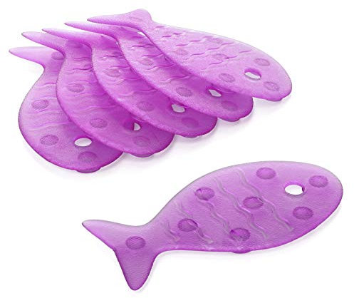 TATAY Fish Stickers Anti-Rutsch-Badewanne, Aubergine, PVC, violett, Einheitsgröße