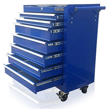 US PRO BLUE TOOLS AFFORDABLE STEEL CHEST TOOL BOX ROLLER CABINET 7 DRAWERS