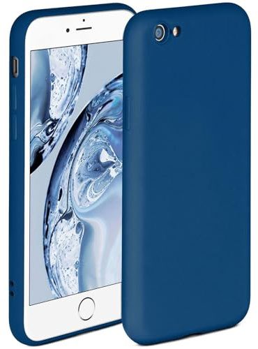 ONEFLOW Soft Case für iPhone 6s / iPhone 6 Hülle aus Silikon mit Kameraschutz, Silikonhülle mit erhöhtem Schutz fürs Display, Backcover Schutzhülle, weiche Handyhülle, Blau