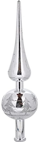 Christbaumspitze Stern Silber, Weihnachtsbaum Stern Spitze, Baumspitze Weihnachten, Weihnachtsbaumspitze Kunststoff für Weihnachten Baumschmuck.
