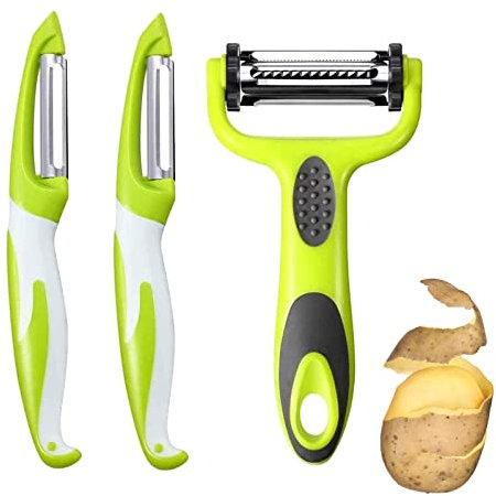 Éplucheur, Econome Legumes, 3 Pièces Éplucheur Multifonctions, Eplucheur Legumes, Éplucheur À Légumes, Epelucheur Légume Spaghetti, Éplucheur Droit Éplucheur, Épluche-légumes Multifonction