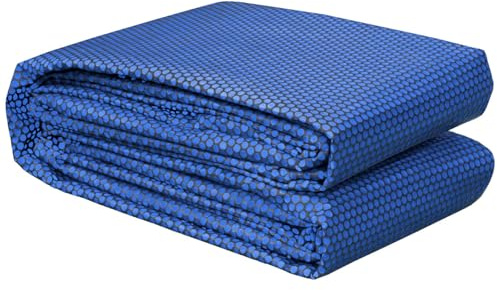 Poolpanda Premium Bâche à Bulles Ø 488 cm Rond | Épaisseur 400 µm | Noir/Bleu | découpable | Couverture de Piscine Solaire | Chauffage de Piscine