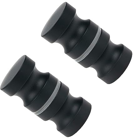 Cokritsm Maniglia per porta doccia nera opaca, 2 pomelli rotondi in lega di alluminio per porta doccia doccia, ricambio per box doccia porta scorrevole