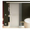 Glas Schiebetür 775x2050 mm Dessin. Idea feine Streifen (I) Sadora® SlimLine-System komplett Laufschiene und Muschelgriffe Schiebetür aus Glas für Innenbereich ESG-Sicherheitsglas