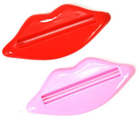 Cabilock Set Di 5 Dispenser Per Dentifricio Con Spremiagrumi Lip Kiss Design Per Creme Per Ragazzi E Ragazze Adulti