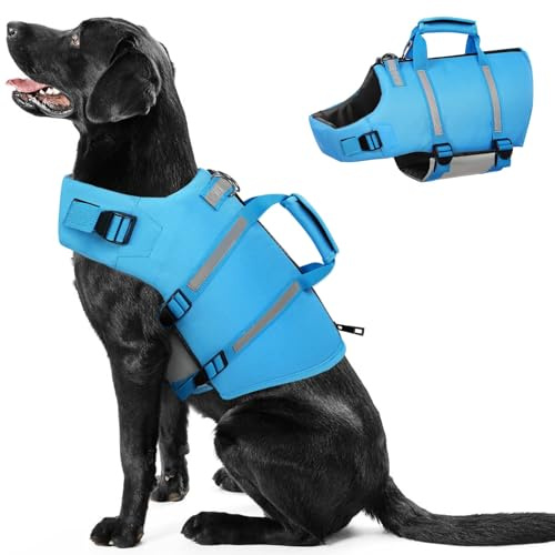 PUZAUKAL Gilet de Sauvetage Chien, Gilet Flottaison pour Petit Grand Chien