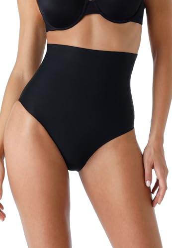 Lovable Guaina Modellante Vita Alta | Microfibra Tecnica | Slip Contenitivo Effetto Pancia Piatta| Shapewear Invisibile Comfort| Smooth Shaping Donna, Nero, L